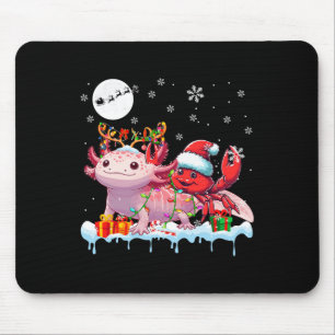 Santa Crab Riding Axolotl Reindeer Christmas Sea A Mouse Mat