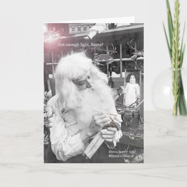 Santa & Crabs Holiday Card (Front)