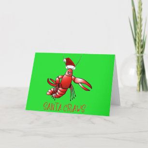 Santa Crawdad (Santa Craws) Holiday Card