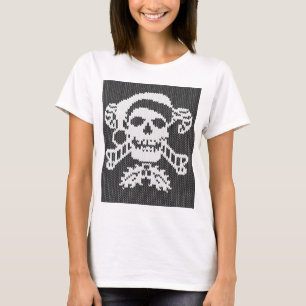 Santa Crossbones Skull in Ugly Sweater Style