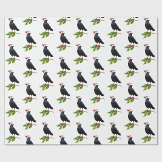 Santa Crow Christmas Paper