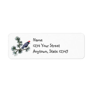 Santa Crow Pine Return Address Labels