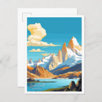 Santa Cruz Argentina Travel Vintage illustration