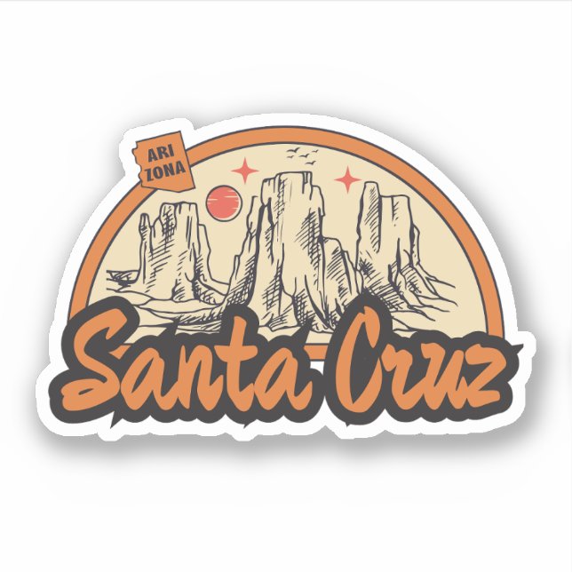Santa Cruz, Arizona  Sticker (Front)