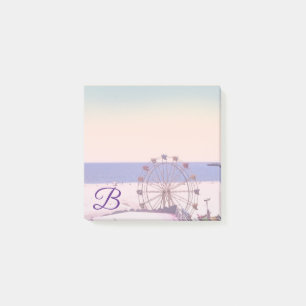Santa Cruz Beach Boardwalk monogram girly Post-it Notes