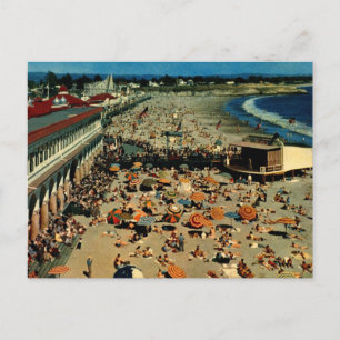 Santa Cruz Beach, California Vintage Postcard