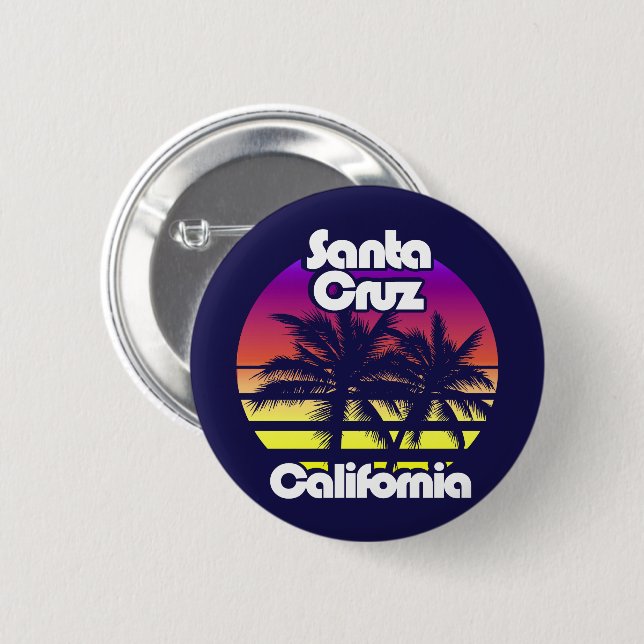Santa Cruz California 6 Cm Round Badge (Front & Back)