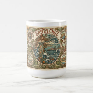 Santa Cruz California Art‑Nouveau Coast Coffee Mug
