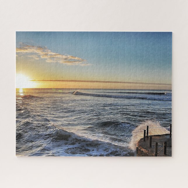 Santa Cruz California Beach Ocean Sea Surf Jigsaw Puzzle (Horizontal)