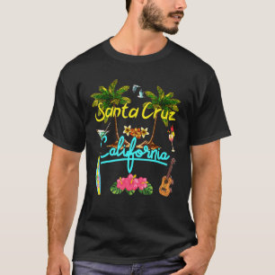 Santa Cruz California Beach Summer Palm Sun Set Pa T-Shirt