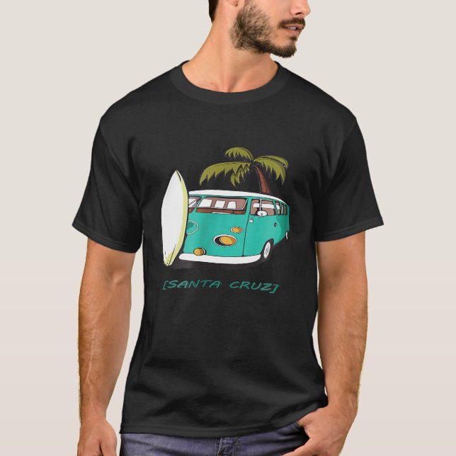 Santa Cruz California CA  Surf Van Souvenir T-Shirt (Front)