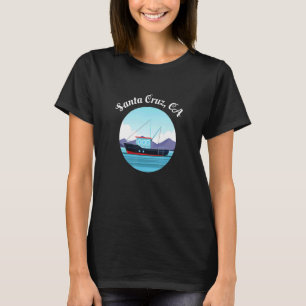 Santa Cruz California Fishing Boat Fisherman Art T-Shirt