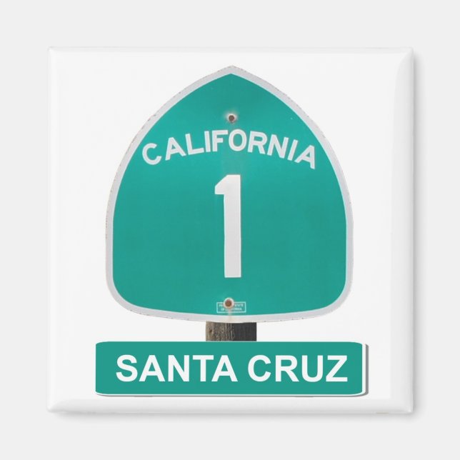 Santa Cruz California Highway 1 Magnet (Front)