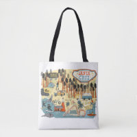 Santa Cruz California Illustrated Map