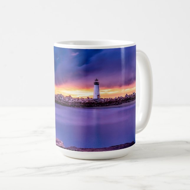 Santa Cruz, California Lighthouse Coffee Mug (Front Right)