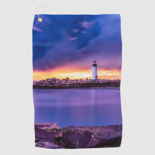 Santa Cruz, California Lighthouse Golf Towel