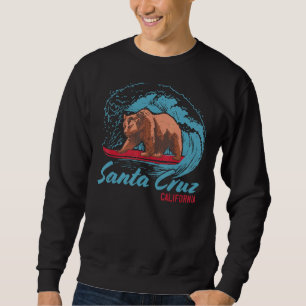 Santa Cruz California Retro Surfing Vintage Sweatshirt