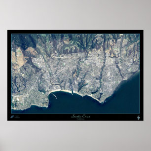 Santa Cruz, California satellite poster
