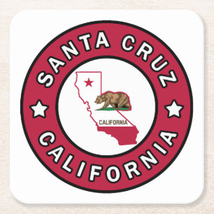 Santa Cruz California Square Paper Coaster