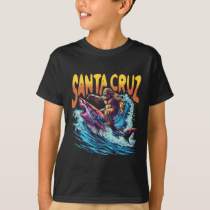 Santa Cruz California Summer S Surfing Bigfoot Sha T-Shirt