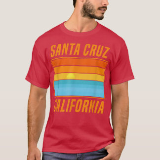 Santa Cruz California Sunset 70s 80s Surfer Summer T-Shirt