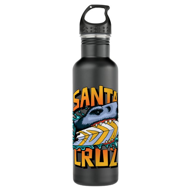 Santa Cruz California Surf Paradise Graphic Shark 710 Ml Water Bottle (Front)