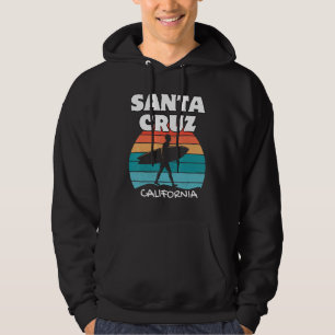 SANTA CRUZ CALIFORNIA SURF VINTAGE SUNSET SURFING HOODIE
