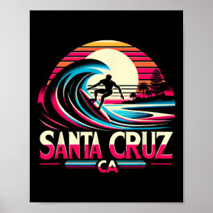 Santa Cruz California Surfing  Poster
