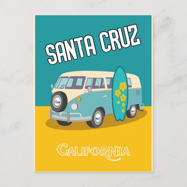 SANTA CRUZ CALIFORNIA TRAVEL POSTCARD (Front)