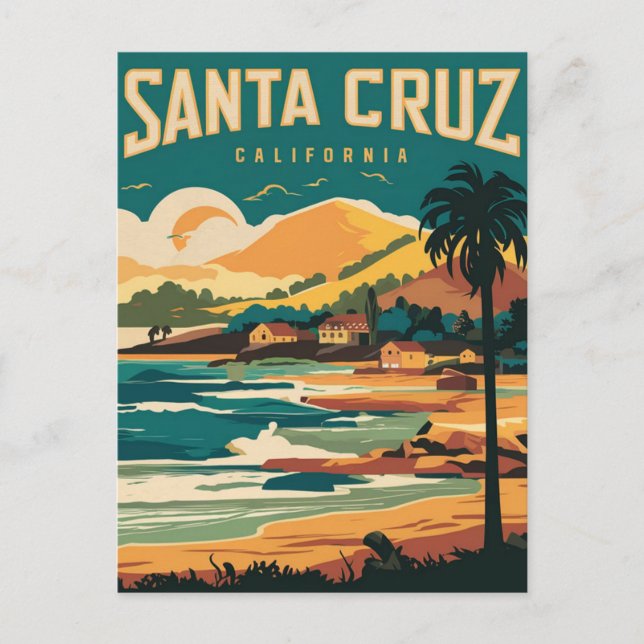Santa Cruz California Travel Postcard (Front)