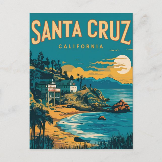 Santa Cruz California Travel Postcard (Front)