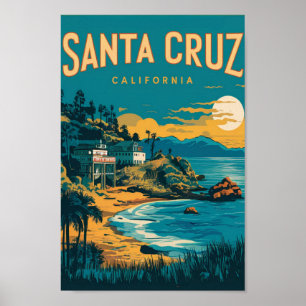 Santa Cruz California Travel Poster