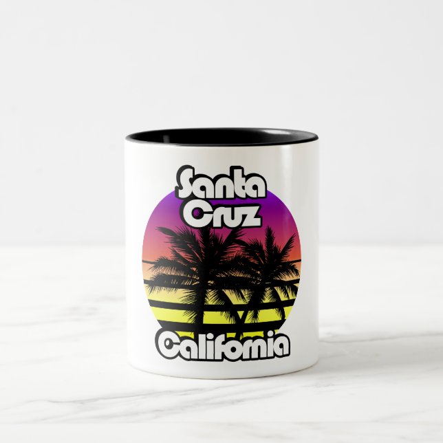 Santa Cruz California Two-Tone Coffee Mug (Center)
