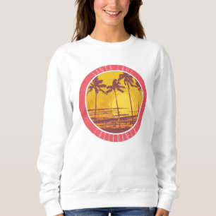 Santa Cruz California Vintage Beach Sunrise Surf Sweatshirt
