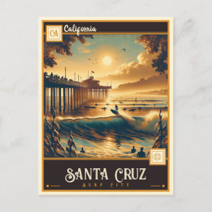 Santa Cruz, California   Vintage Postcard