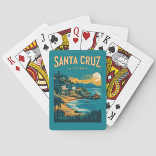 Santa Cruz California Watercolor Travel Playing Cards