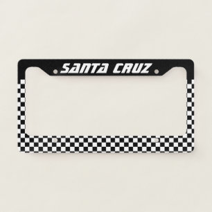 Santa Cruz  Chequered License Plate Frame