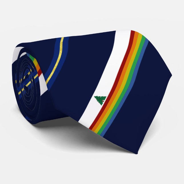 Santa Cruz County (California) city flag Neck Tie (Rolled)