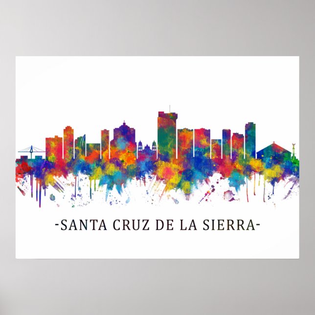 Santa Cruz de la Sierra Bolivia Skyline Poster (Front)