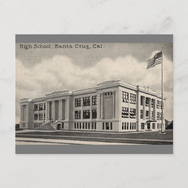 Santa Cruz High School Vintage Postcard (Front)