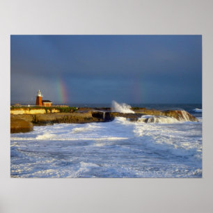 Santa Cruz Lighthouse Rainbow II - Print