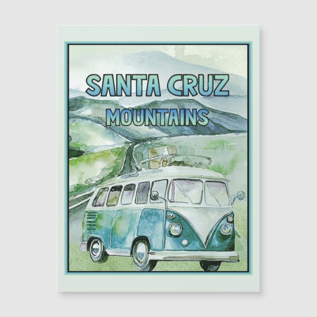 Santa Cruz Mountains Travel Magnetic Card (Front)