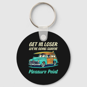 Santa Cruz Pleasure Point Surf City Women Vintage  Key Ring