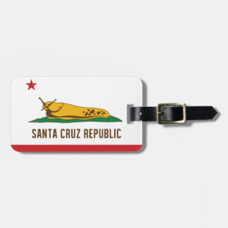 Santa Cruz Republic Banana Slug Flag Luggage Tag