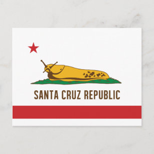 Santa Cruz Republic Banana Slug Flag Postcard