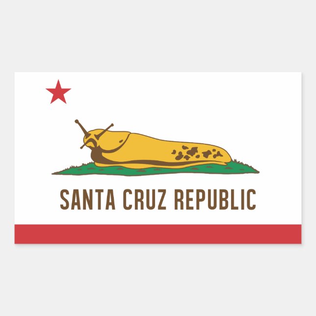 Santa Cruz Republic Banana Slug Flag Rectangular Sticker (Front)