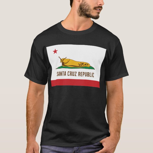 Santa Cruz Republic Banana Slug Flag T-Shirt (Front)