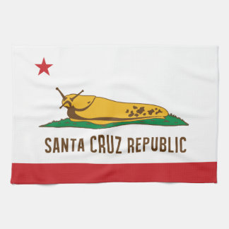 Santa Cruz Republic Banana Slug Flag Tea Towel