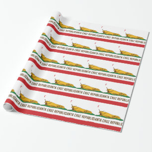 Santa Cruz Republic Banana Slug Flag Wrapping Paper