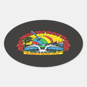 Santa Cruz Shave Ice Logo Oval Sticker